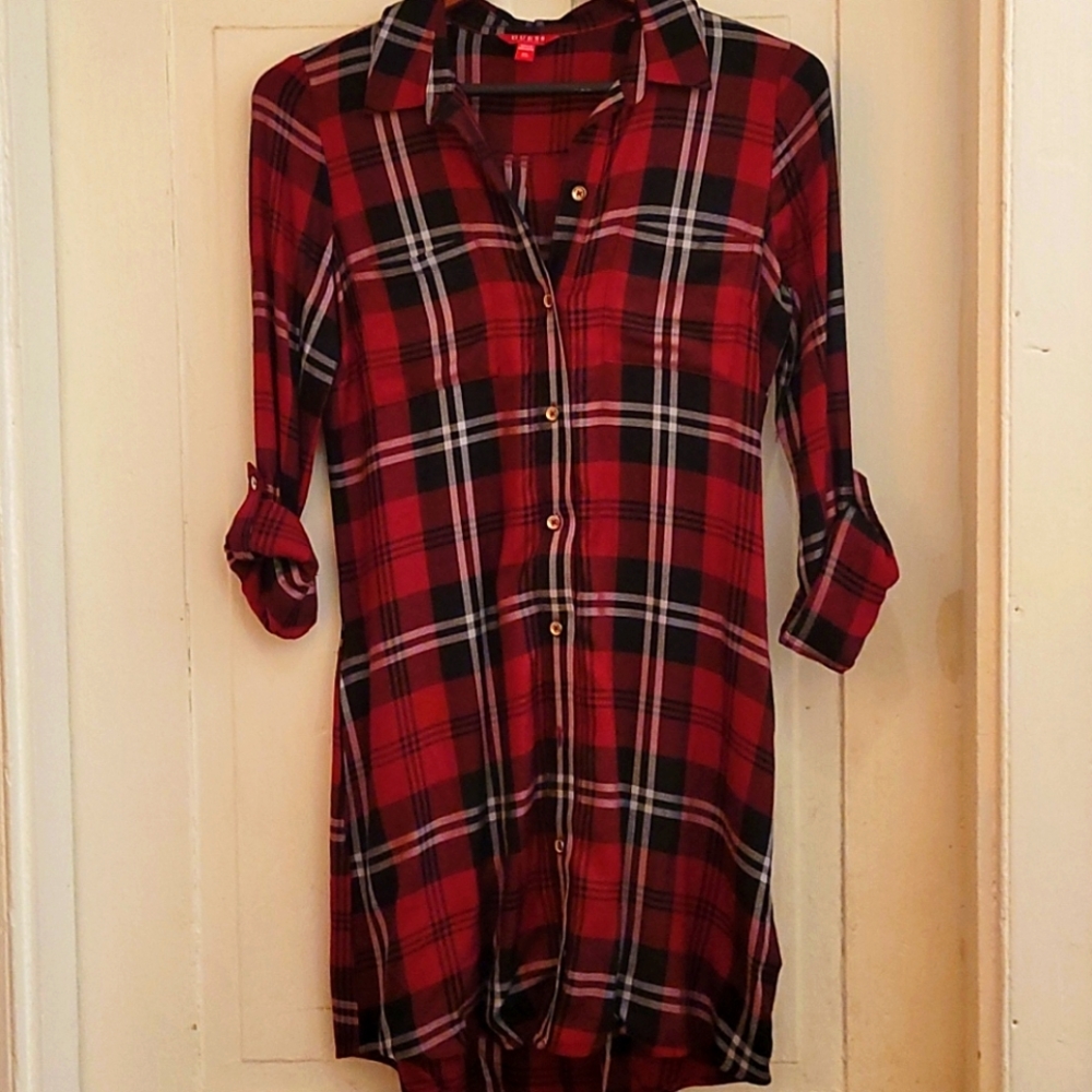 Guess flannel shirt dress